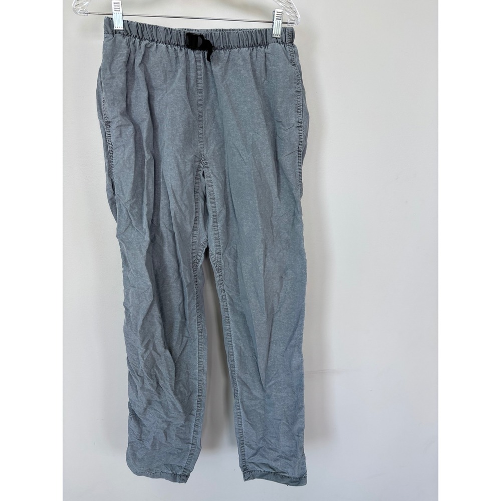 Gramicci Mens Grey Nylon Climbing Pants Integrated Belt Made in USA Large